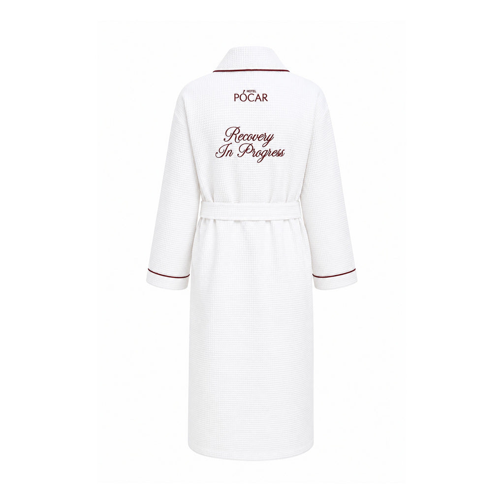 HOTEL PÓCAR Recovery In Progress robe, back view